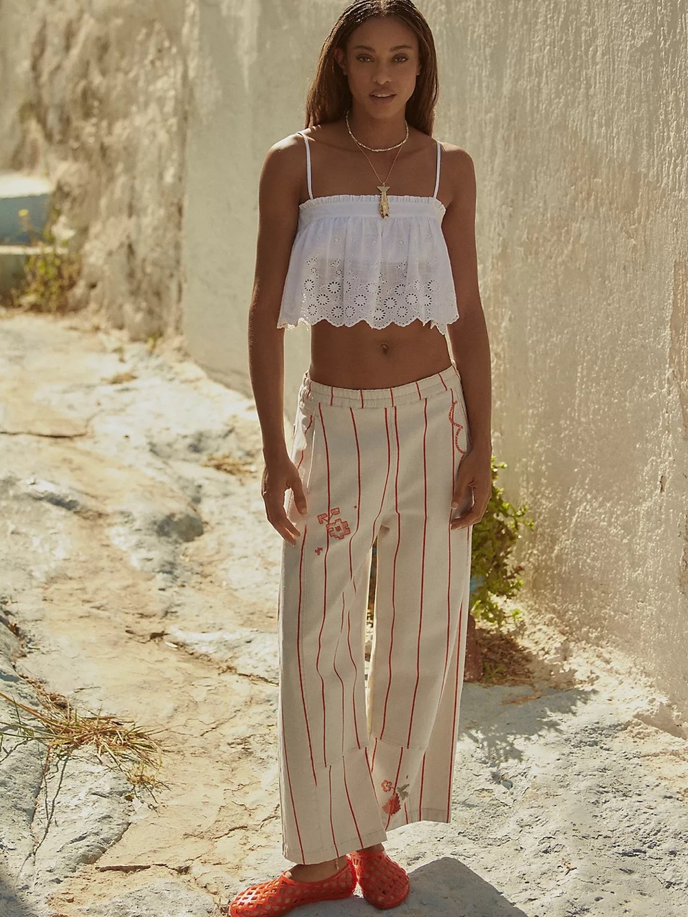 Anthropologie The Izzie Relaxed Pull-On Barrel Pants by Pilcro: Striped Edition - Picture 2 of 9